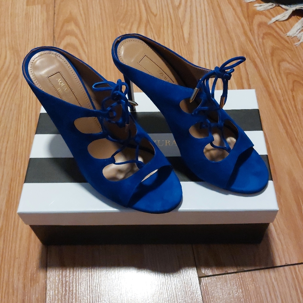Brand New Aquazzura Royal blue Sandal heels - Picture 3 of 5